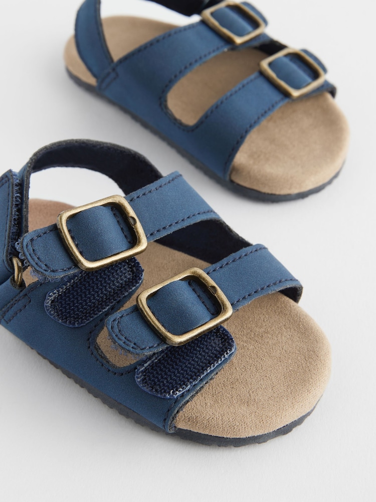 Marineblau/blau - Baby-Sandalen mit Korkbett und doppeltem Klettverschluss (0–24Monate) - Bild 7 von 7