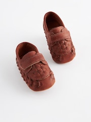 Tan Brown Woven Baby Loafers (0-24mths) - Image 2 of 7