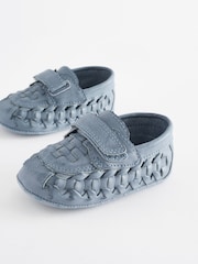 Blue Woven Baby Loafers (0-24mths) - Image 5 of 7