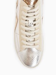 AllSaints Gold Tundy Bolt Met High Trainers - Image 4 of 6