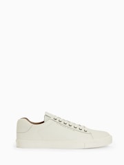 AllSaints White Brody Leather Low Top Trainers - Image 1 of 7