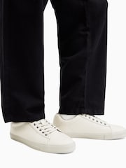 AllSaints White Brody Leather Low Top Trainers - Image 5 of 7