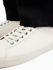 AllSaints White Brody Leather Low Top Trainers - Image 7 of 7