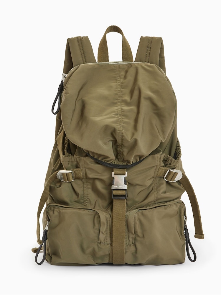AllSaints Green Ren Hiking Backpack - Image 1 of 6