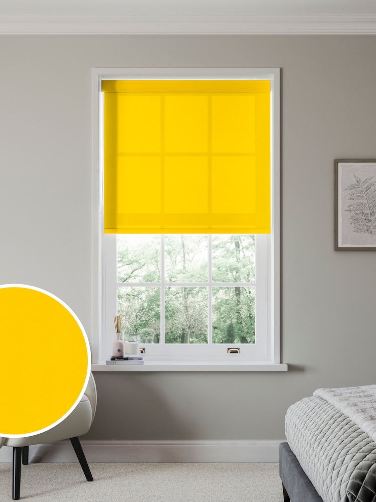 Sunflower Yellow Simply Plain Made to Measure Roller Blind - Image 1 of 6
