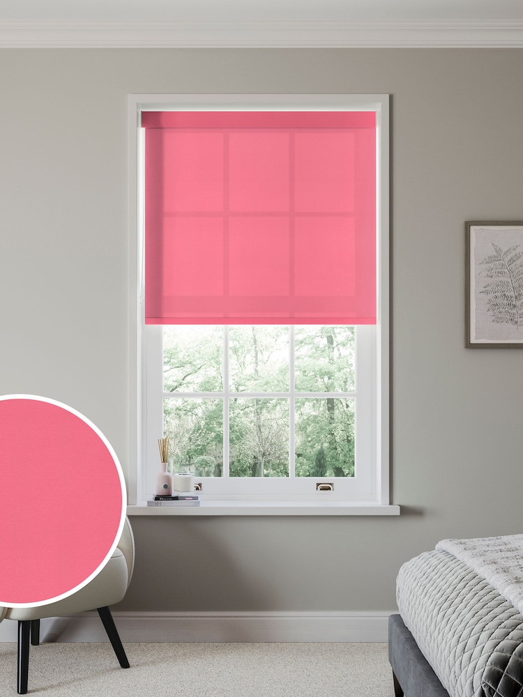 Pink Sorbet Simply Plain Made to Measure Roller Blind - Image 1 of 6