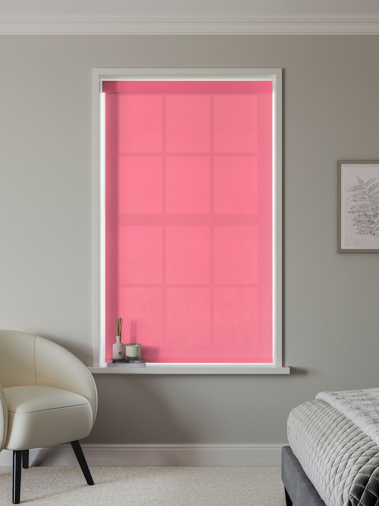 Pink Sorbet Simply Plain Made to Measure Roller Blind - Image 2 of 6