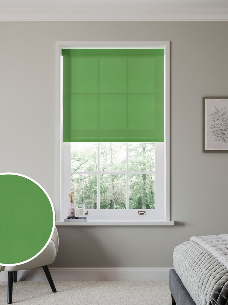 Sage Green Simply Plain Made to Measure Roller Blind - Image 1 of 6