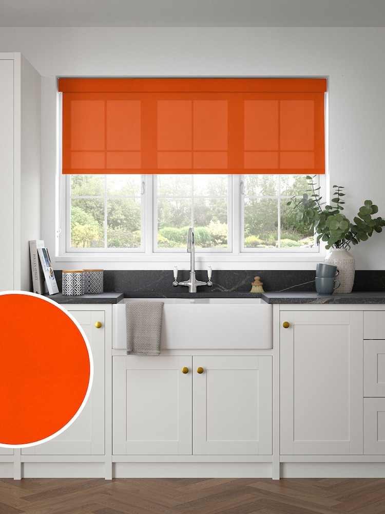 Red Simply Plain Made to Measure Roller Blind - Image 1 of 6