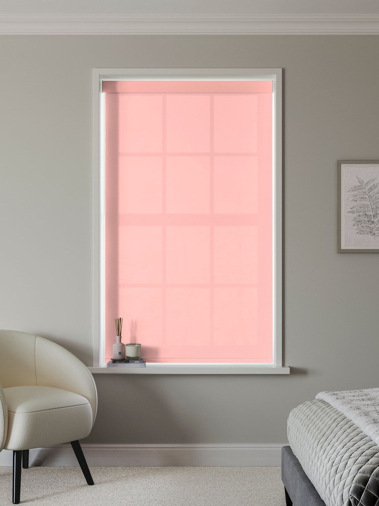 Pink Simply Plain Made to Measure Roller Blind - Image 2 of 6