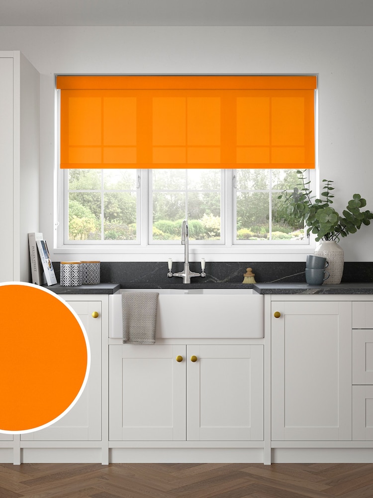 Orange Simply Plain Made to Measure Roller Blind - Image 1 of 6