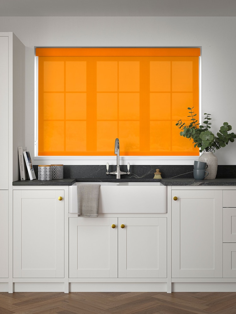 Orange Simply Plain Made to Measure Roller Blind - Image 2 of 6