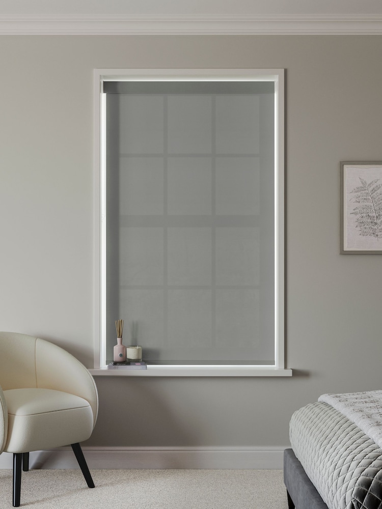 Mercury Grey Simply Plain Made to Measure Roller Blind - Image 2 of 6