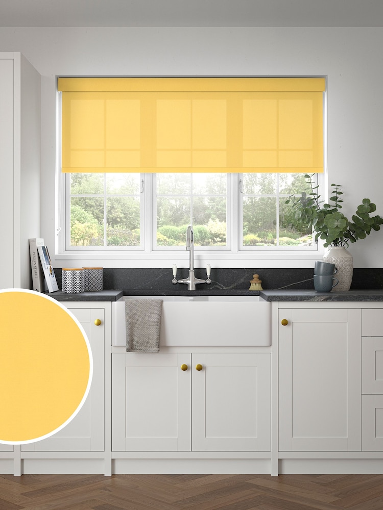 Lemon Yellow Simply Plain Made to Measure Roller Blind - Image 1 of 6