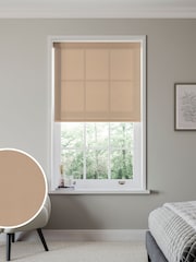 Fawn Natural Simply Plain Made to Measure Roller Blind - Image 1 of 6