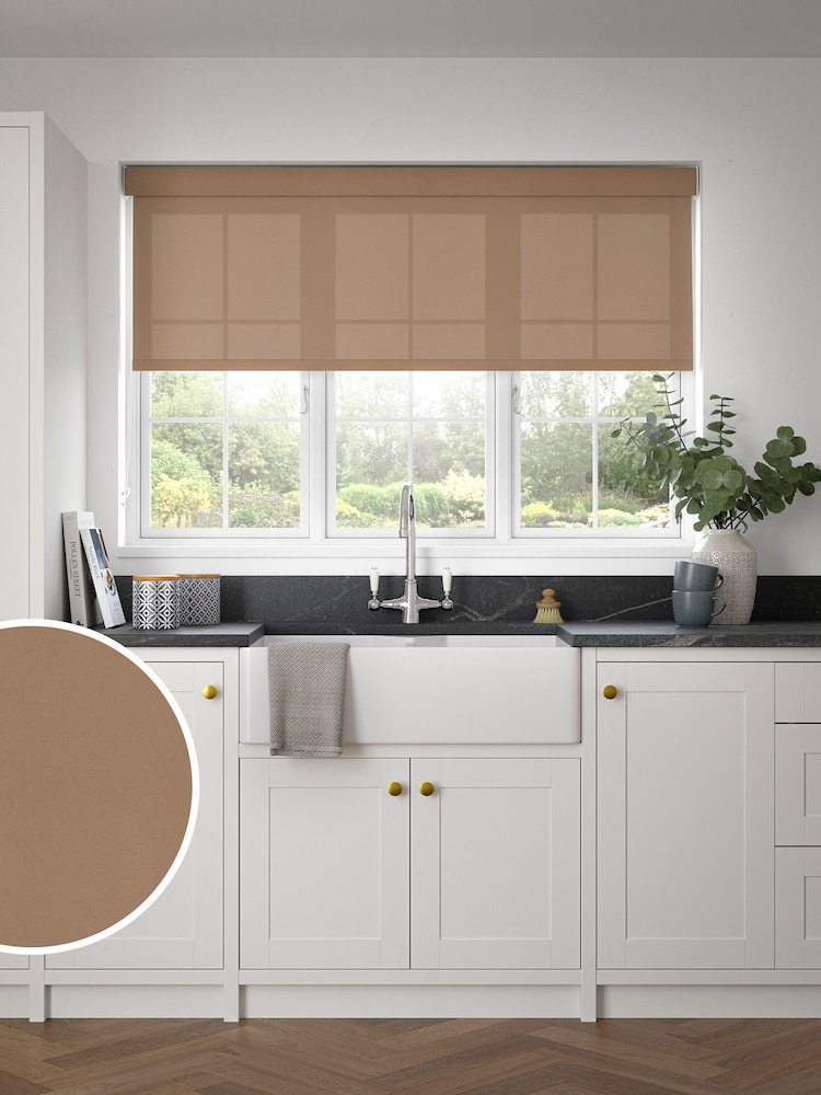 Coco Brown Simply Plain Made to Measure Roller Blind - Image 1 of 6