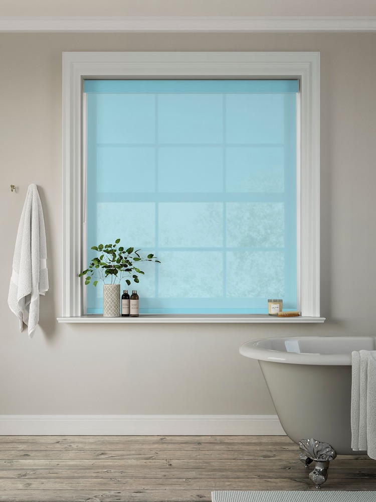 Breeze Blue Simply Plain Made to Measure Roller Blind - Image 2 of 6