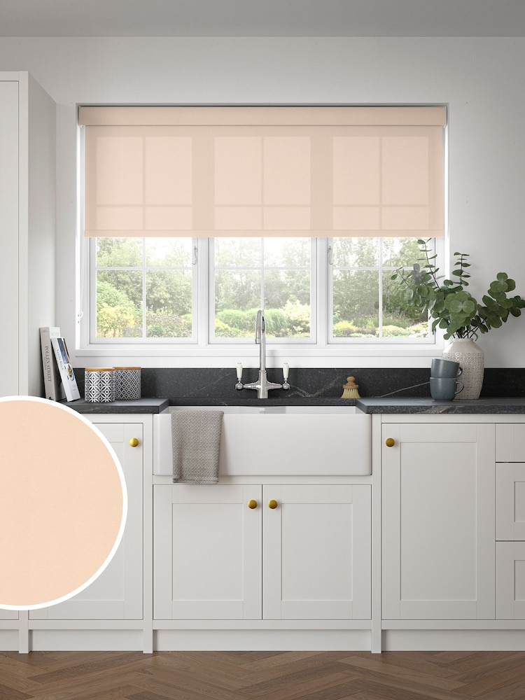 Almond Natural Simply Plain Made to Measure Roller Blind - Image 1 of 6