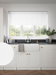 White Waterproof Zello Made to Measure Roller Blind - Image 1 of 6