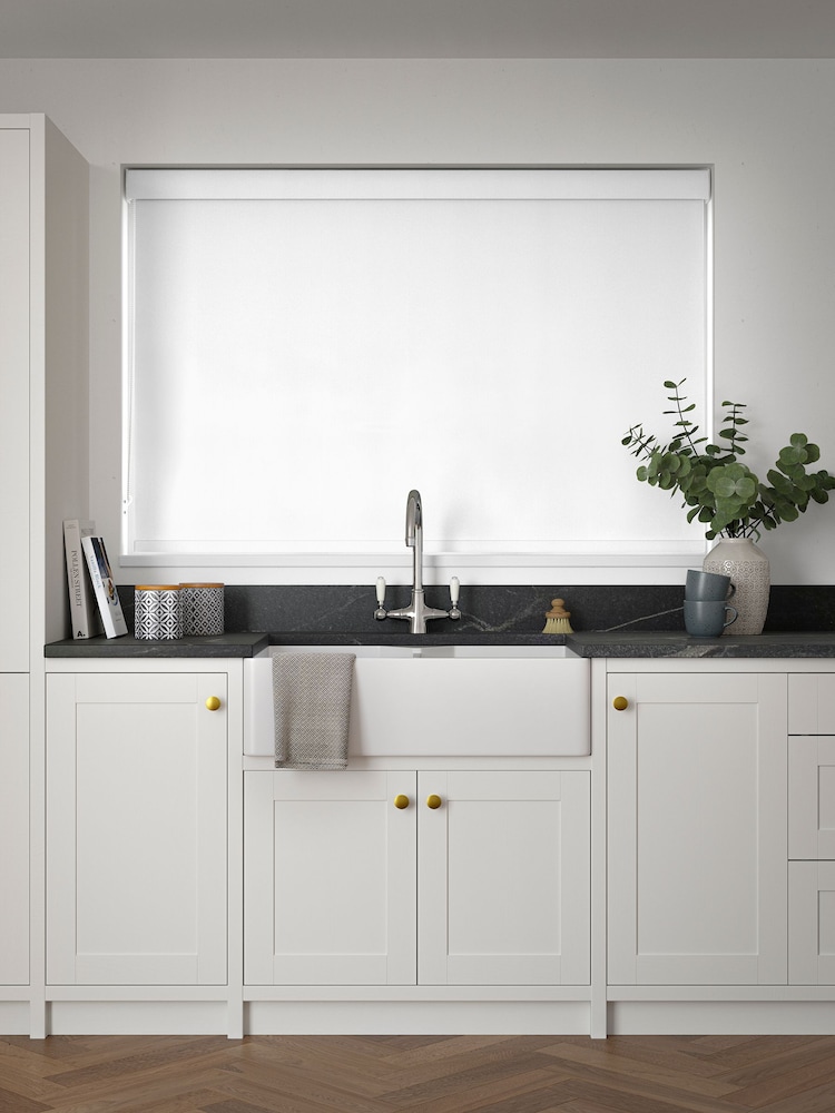 White Waterproof Zello Made to Measure Roller Blind - Image 2 of 6