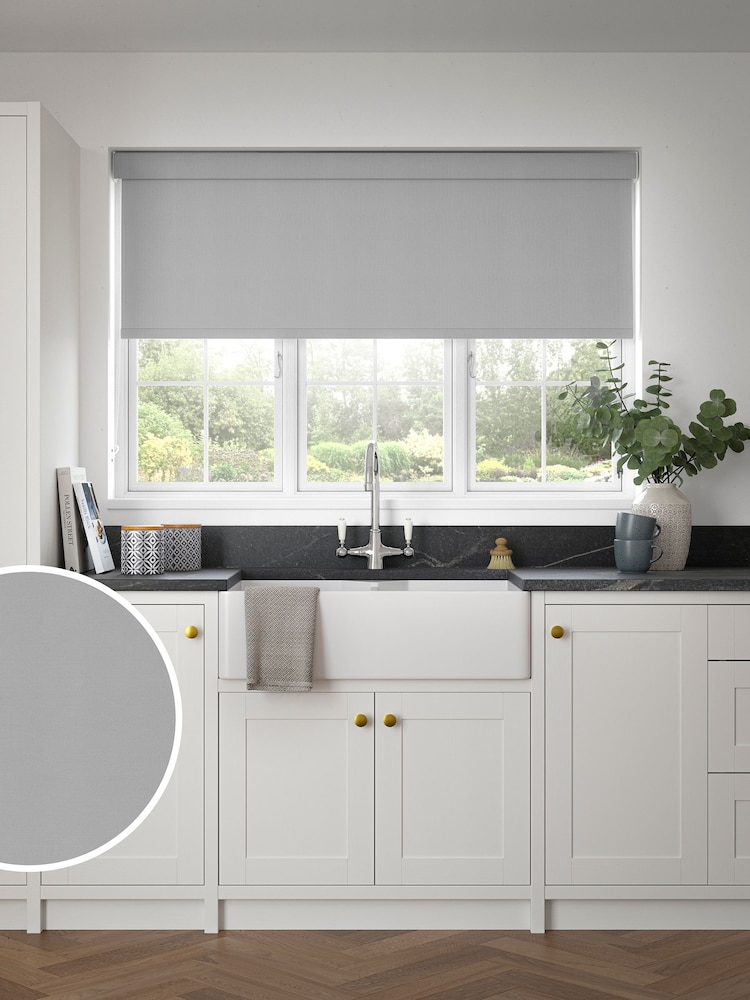Light Grey Waterproof Zello Made to Measure Roller Blind - Image 1 of 6