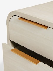 Light Natural Mia Oak Effect 2 Drawer Bedside Table - Image 11 of 11