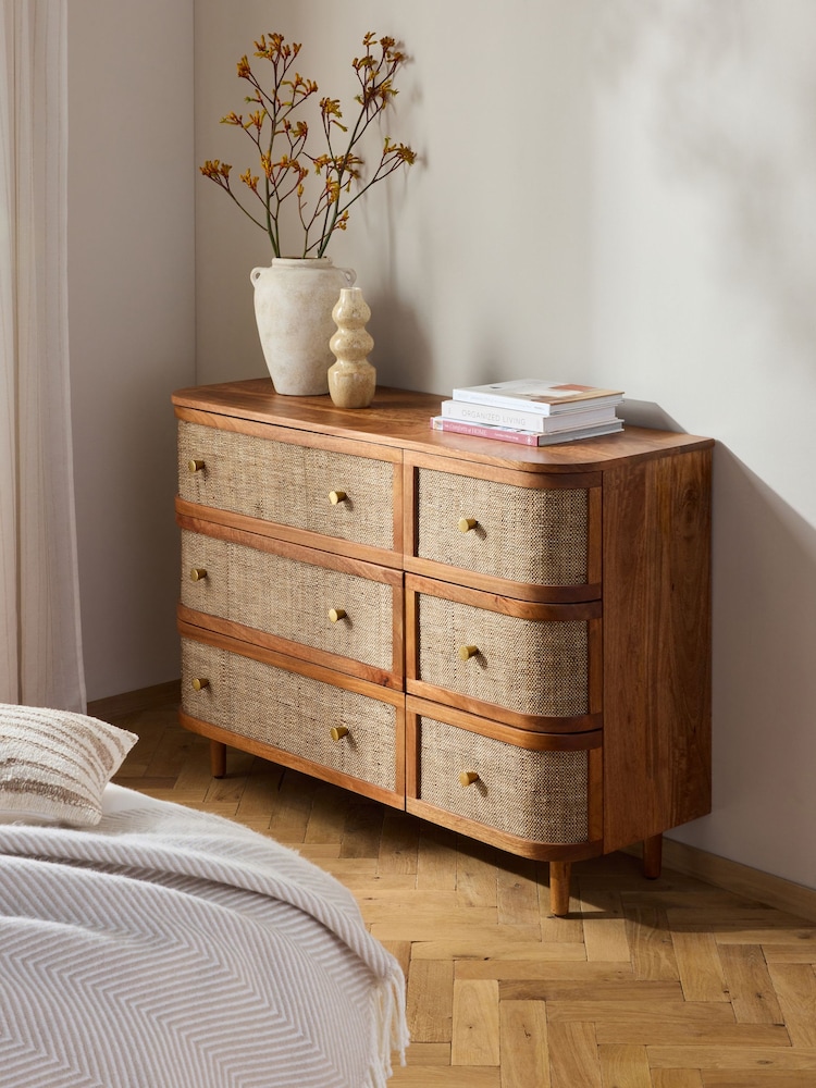Mid Natural Odella Mango Chest of Drawers - Image 1 of 4