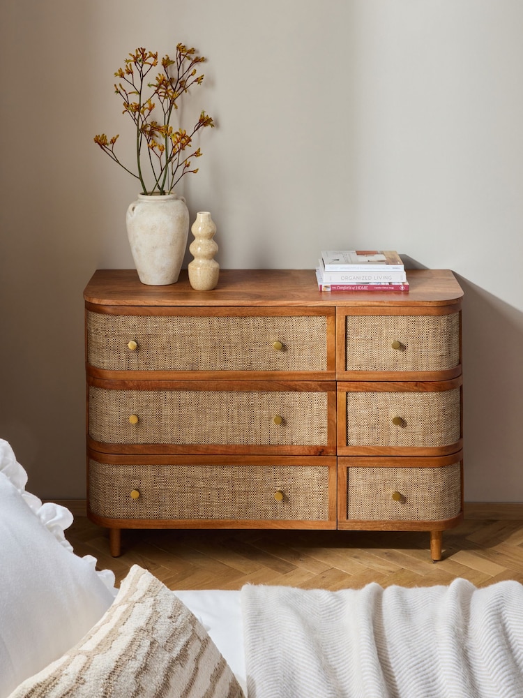 Mid Natural Odella Mango Chest of Drawers - Image 2 of 4