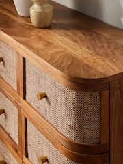 Mid Natural Odella Mango Chest of Drawers - Image 3 of 4