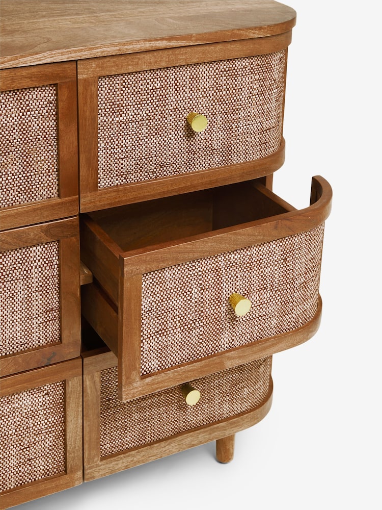 Mid Natural Odella Mango Chest of Drawers - Image 4 of 4