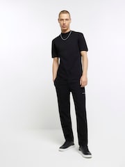 River Island Black Slim Fit Studio Heavyweight 100% Cotton T-Shirt - Image 3 of 6