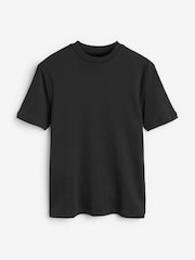 River Island Black Slim Fit Studio Heavyweight 100% Cotton T-Shirt - Image 5 of 6