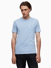 AllSaints Blue 100% Cotton Brace Crew T-Shirts 3 Pack - Image 2 of 7