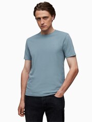 AllSaints Blue 100% Cotton Brace Crew T-Shirts 3 Pack - Image 3 of 7