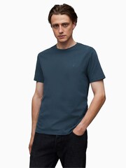 AllSaints Blue 100% Cotton Brace Crew T-Shirts 3 Pack - Image 4 of 7