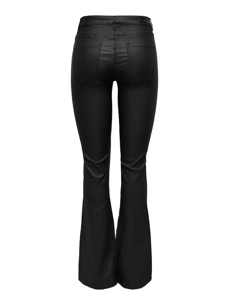 ONLY Black Coated Flared Blush Jeans - Image 6 of 6