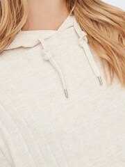 ONLY Cream Knitted Hooded Cosy Lounge Jumper Dress - Image 4 of 6