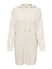 ONLY Cream Knitted Hooded Cosy Lounge Jumper Dress - Image 6 of 6