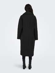 ONLY Dark Grey Double Breasted Button Up Smart Longline Coat - Image 2 of 7
