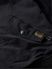 Superdry Black Military Hooded MA1 Bomber Jacket - Image 4 of 5