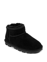 Just Sheepskin™ Black Ladies Mini Grace Sheepskin Boots - Image 3 of 5