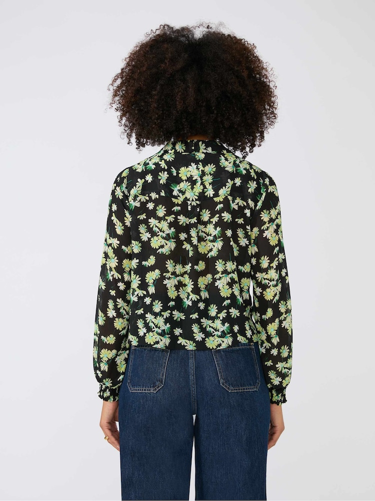 Ro&Zo Green Daisy Floral Peplum Top - Image 2 of 7