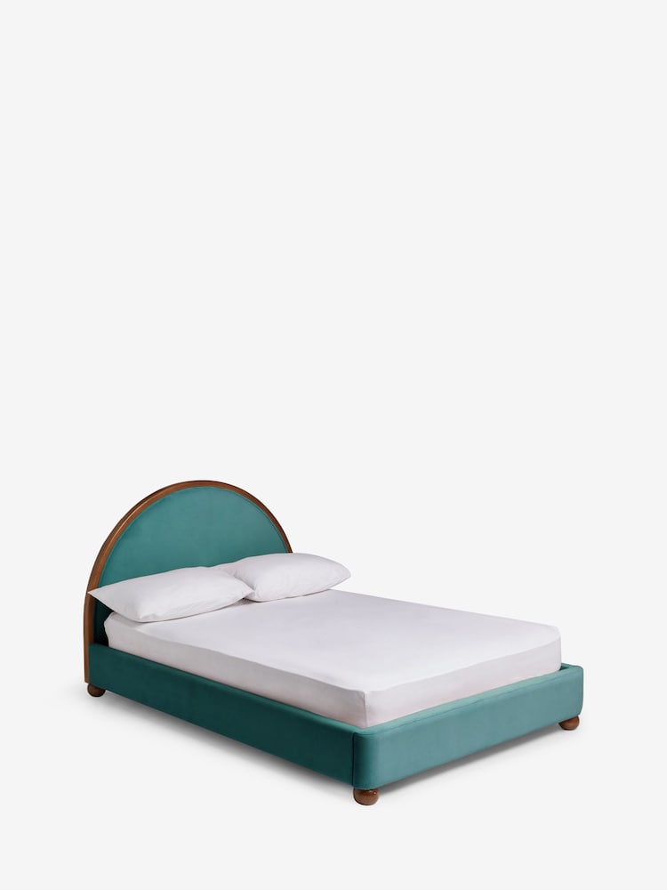 Clarke and Clarke Teal Velvet Portland Bed - Image 5 of 5