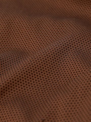 Rust Brown Slim Fit Single Cuff Signature Trimmed Shirt - Image 10 of 10