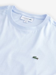 Голубой - Lacoste Regular Fit Sports 100% Cotton T-Shirt - Image 5 of 6