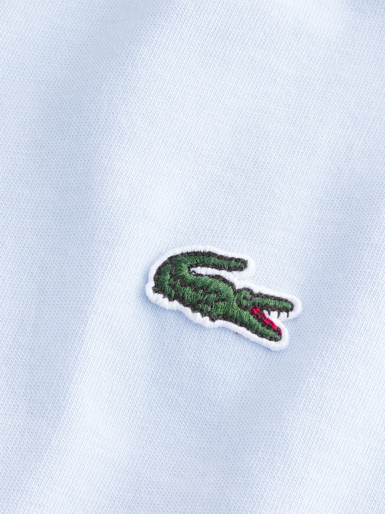 Голубой - Lacoste Regular Fit Sports 100% Cotton T-Shirt - Image 6 of 6