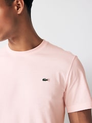 Розовый - Lacoste спортивная футболка из 100% хлопка - Изображение 3 из 6