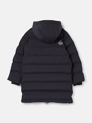 Joules Kids' Padwell Navy Blue Waterproof Padded Coat with Hood - Image 2 of 7
