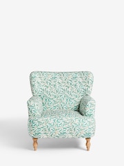 Clarke & Clarke William Morris Willow Boughs Teal Aurelio Accent Chair - Image 2 of 7