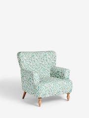 Clarke & Clarke William Morris Willow Boughs Teal Aurelio Accent Chair - Image 3 of 7